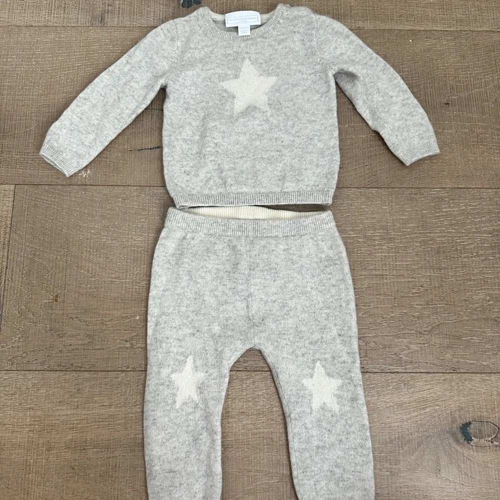 Cozy Star Patterned Gray Kids Pajama Set